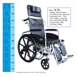 Xe Lăn Đa Năng Khung Nhôm Có Bô Vệ Sinh Lucass X-7L